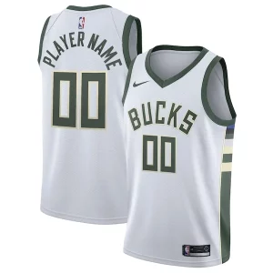 Chulo Duradero Increíble Milwaukee Bucks Nike 2020/21 Swingman Custom Jersey Association Edition White