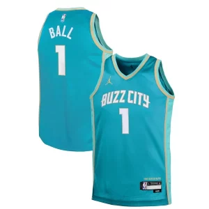 Maravilloso Hermoso LaMelo Ball Charlotte Hornets Jordan Brand Youth Swingman Replica Jersey City Edition Teal