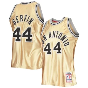 Resistente George Gervin San Antonio Spurs 75th Anniversary 1977/78 Hardwood Classics Swingman Jersey Gold