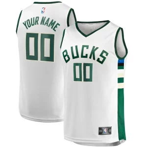 Increíble Único Sofisticado Milwaukee Bucks Youth Fast Break Replica Custom Jersey Association Edition White