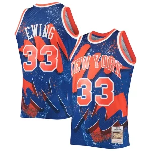 Único Patrick Ewing New York Knicks Hardwood Classics 1991/92 Hyper Hoops Swingman Jersey Blue