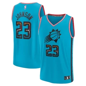 Práctico Moderno Cameron Johnson Phoenix Suns Youth 2022/23 Fast Break Jersey City Edition Turquoise