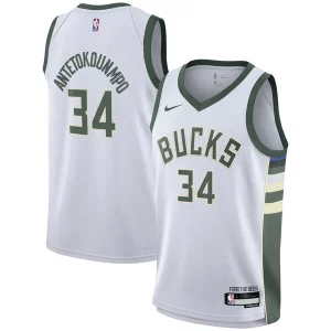 Hermoso Giannis Antetokounmpo Milwaukee Bucks Nike Youth Swingman Jersey Association Edition White