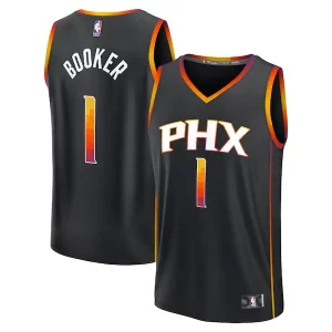 Práctico Moderno Perfecto Devin Booker Phoenix Suns Fast Break Replica Player Jersey Statement Edition Black