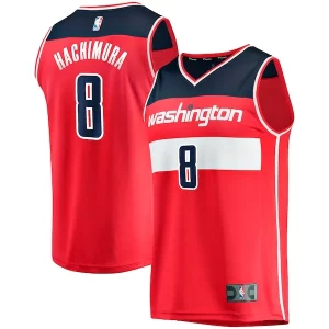 Lujoso Fácil de llevar Resistente Rui Hachimura Washington Wizards Replica Fast Break Jersey Red Icon Edition