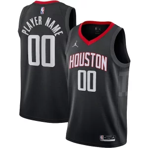 Perfecto Elegante Clásico Houston Rockets Jordan Brand Swingman Custom Jersey Statement Edition Black
