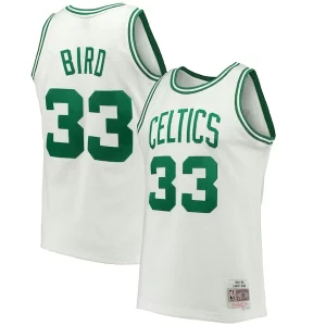 Comodo Larry Bird Boston Celtics Hardwood Classics 1985/86 Swingman Jersey White/Kelly Green