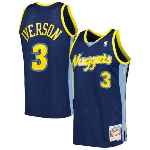 Magnífico Allen Iverson Denver Nuggets Hardwood Classics Swingman Jersey Navy