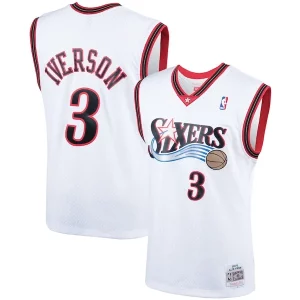 Perfecto Allen Iverson Philadelphia 76ers Hardwood Classics Swingman Jersey White/Royal