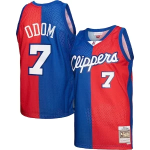 Fantástico Estupendo Moderno Lamar Odom LA Clippers Hardwood Classics 2000/01 Split Swingman Jersey Royal/Red