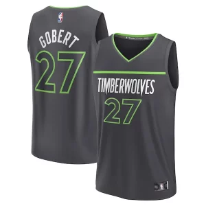 Encantador Rudy Gobert Minnesota Timberwolves Fast Break Replica Player Jersey Statement Edition Black