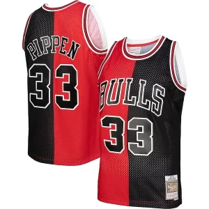 Maravilloso Scottie Pippen Chicago Bulls Big & Tall Hardwood Classics 1997/98 Split Swingman Jersey Red/Black