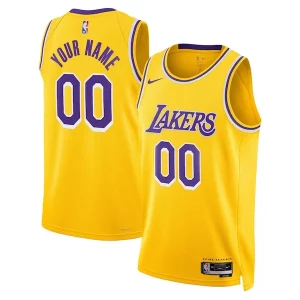 Ideal Moderno Los Angeles Lakers Nike Unisex Swingman Custom Jersey Gold Icon Edition
