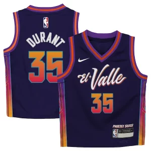 Comodo Original Único Kevin Durant Phoenix Suns Nike Toddler 2023/24 Swingman Replica Jersey City Edition Purple