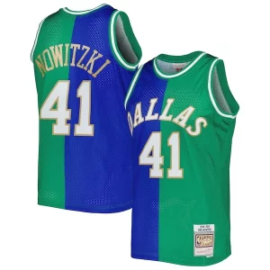 Chulo Exquisito Bonito Dirk Nowitzki Dirk Nowitzki Hardwood Classics 1998/2019 Split Swingman Jersey Blue/Green