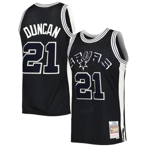 Bonito Chulo Tim Duncan San Antonio Spurs 1998/99 Hardwood Classics Off Court Swingman Jersey Black