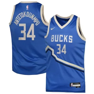 Fantástico Delicioso Giannis Antetokounmpo Milwaukee Bucks Nike Youth 2024/25 Swingman Player Jersey City Edition Royal