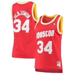 Resistente Hakeem Olajuwon Houston Rockets Women's 1993/94 Hardwood Classics Swingman Jersey Red/Navy