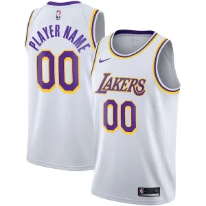Bonito Atractivo Elegante Los Angeles Lakers Nike 2020/21 Swingman Custom Jersey Association Edition White