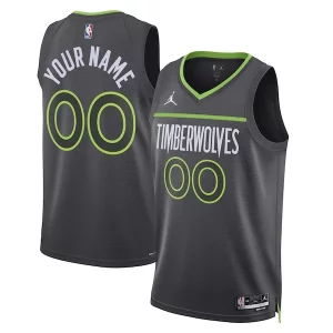 Único Versátil Minnesota Timberwolves Jordan Brand Unisex 2022/23 Swingman Custom Jersey Statement Edition Black