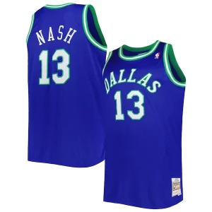 Fantástico Genial Steve Nash Dallas Mavericks Big & Tall Hardwood Classics 1998/99 Swingman Jersey Blue