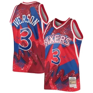 Comodo Sofisticado Allen Iverson Philadelphia 76ers Hardwood Classics 1996/97 Hyper Hoops Swingman Jersey Red