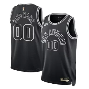 Resistente San Antonio Spurs Nike Unisex 2022/23 Custom Swingman Jersey Classic Edition Black