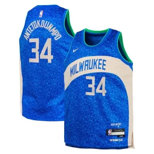 Hermoso Práctico Giannis Antetokounmpo Milwaukee Bucks Nike Youth Swingman Replica Jersey City Edition Royal