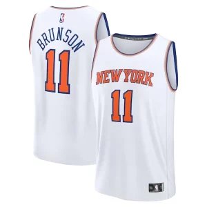 Estupendo Único Perfecto Jalen Brunson New York Knicks Youth Fast Break Replica Player Jersey Association Edition White