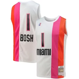 Robusto Original Clásico Chris Bosh Miami Heat 2001/02 Hardwood Classics Swingman Jersey White