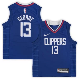 Práctico Increíble Paul George LA Clippers Preschool Nike 2020/21 Fast Break Replica Jersey Royal Icon Edition
