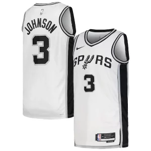 Moderno Elegante Sofisticado Keldon Johnson San Antonio Spurs Nike Unisex Swingman Jersey Association Edition White/Black