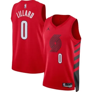 Fácil de llevar Comodo Damian Lillard Portland Trail Blazers Jordan Brand Unisex Swingman Jersey Statement Edition Red