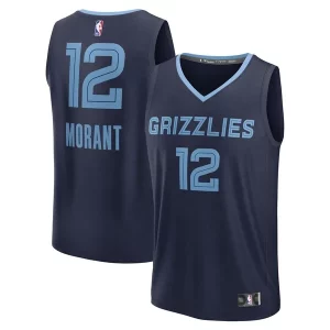 Cool Magnífico Hermoso Ja Morant Memphis Grizzlies Fast Break Replica Player Jersey Icon Edition Navy