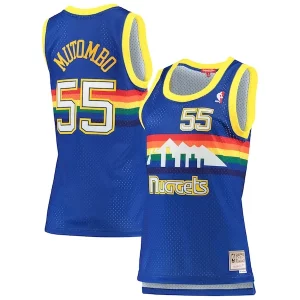 Atractivo Dikembe Mutombo Denver Nuggets Women's 1991/92 Hardwood Classics Swingman Jersey Royal