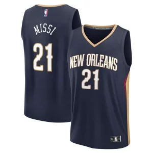 Delicioso Yves Missi New Orleans Pelicans Youth 2024 NBA Draft Fast Break Player Jersey Icon Edition Navy