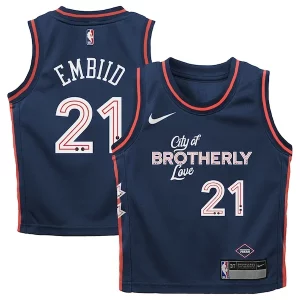 Bonito Joel Embiid Philadelphia 76ers Nike Preschool Swingman Replica Jersey City Edition Navy