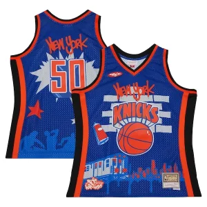 Perfecto New York Knicks x Tats Cru Hardwood Classics Fashion Jersey Blue