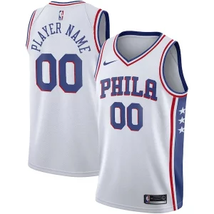 Fácil de llevar Perfecto Robusto Philadelphia 76ers Nike 2020/21 Swingman Custom Jersey Association Edition White