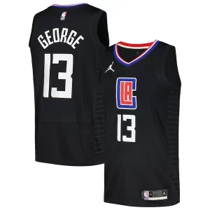 Robusto Paul George LA Clippers Jordan Brand Nike Swingman Player Jersey Statement Edition Black