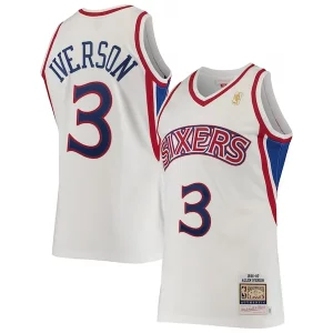Magnífico Ideal Cool Allen Iverson Philadelphia 76ers 1996/97 Hardwood Classics Authentic Jersey White