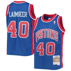 Bonito Cool Bill Laimbeer Detroit Pistons Youth 1988/89 Hardwood Classics Swingman Jersey Blue