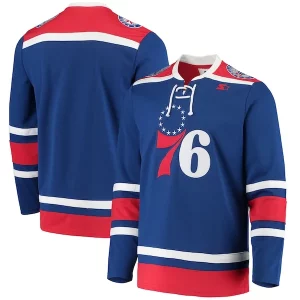 Práctico Philadelphia 76ers G III Sports by Carl Banks Pointman Hockey Fashion Jersey Royal