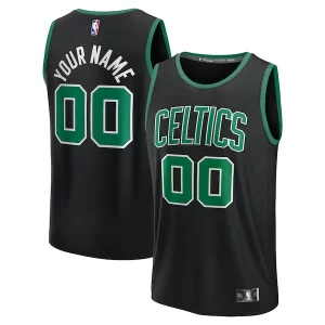 Delicioso Único Boston Celtics Youth Custom Fast Break Jersey Black Statement Edition/Kelly Green/White