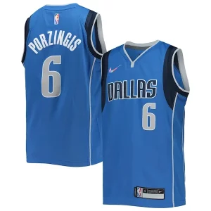 Bonito Kristaps Porzingis Dallas Mavericks Nike Youth 2021/22 Diamond Swingman Jersey Icon Edition Blue