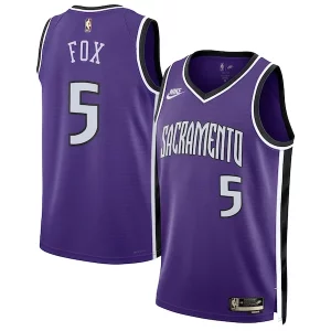 Práctico De'Aaron Fox Sacramento Kings Nike Unisex 2024/25 Swingman Jersey Purple Classic Edition