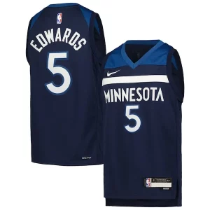 Único Anthony Edwards Minnesota Timberwolves Nike Youth Swingman Jersey Icon Edition Navy