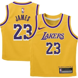 Chulo LeBron James Los Angeles Lakers Nike Preschool Dri FIT Swingman Player Jersey Icon Edition Gold