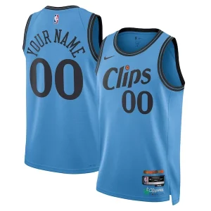 Hermoso Resistente Clásico LA Clippers Nike Unisex 2024/25 Custom Swingman Jersey City Edition Light Blue
