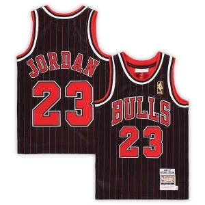 Original Michael Jordan Chicago Bulls Preschool 1996/97 Hardwood Classics Authentic Jersey Black/Red/White